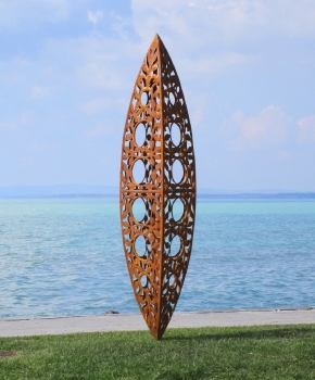 Modern art sculpture rusty